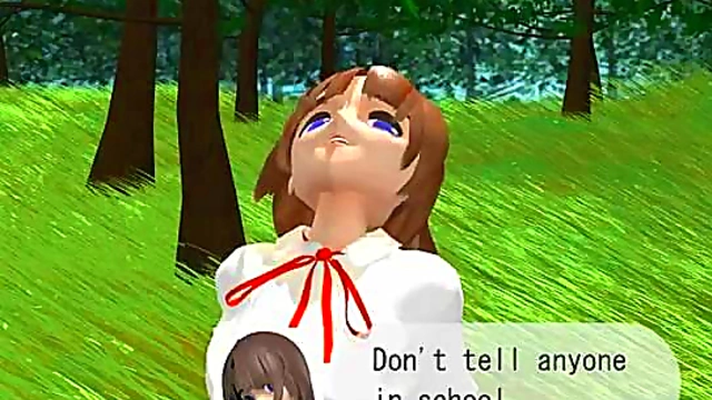 Busty Anime Slut Sucks Dick Outdoors for Hardcore Hentai Fun