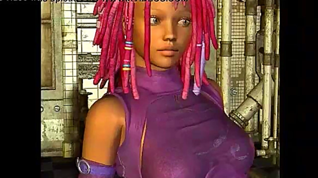 Topless 3D Hentai Teen With Big Tits Gives Intense Blowjob