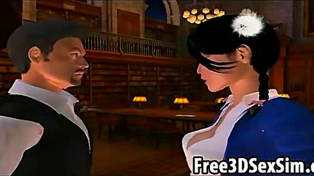 Two Sexy 3D Cartoon Babes Get Fucked Hard In Anime Group Action