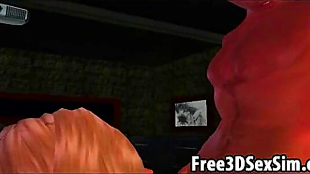 Blonde 3D Cartoon Babe Sucks Dick Hard Before Juicy Fucked Session