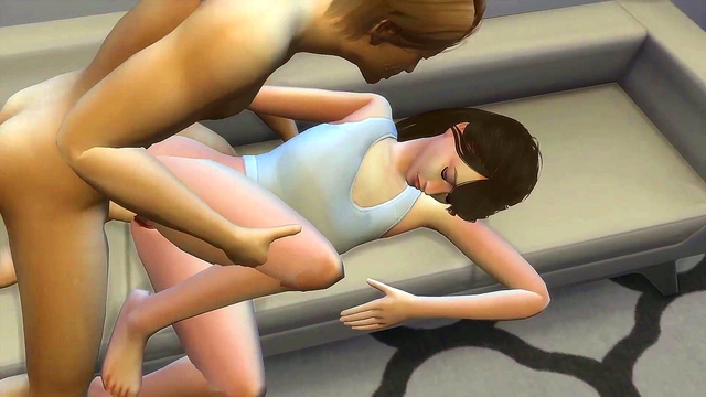 Busty Anime Teen Gets Fucked On Couch By Huge Cock For Massive Creampie Bukkake