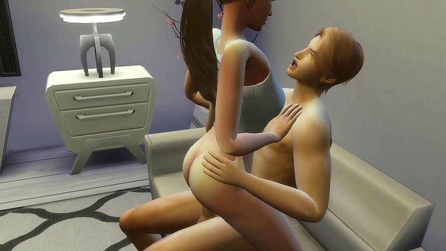 Busty Anime Teen Gets Fucked On Couch By Huge Cock For Massive Creampie Bukkake