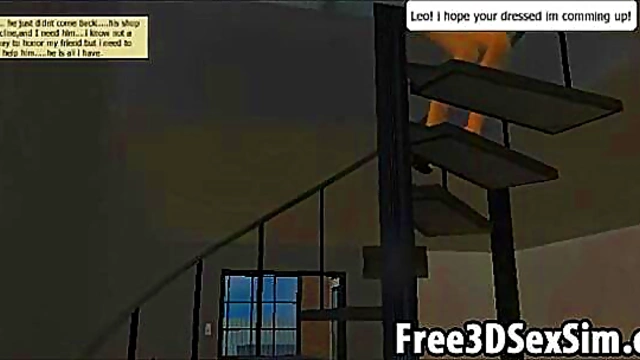 Horny 3D Cartoon Honey Rides Rock Hard Cock With Big Tits