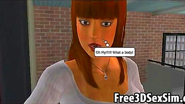 Horny 3D Cartoon Honey Rides Rock Hard Cock With Big Tits
