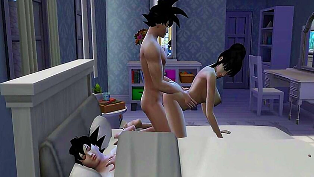 Stepmom Chichi Fucks Stepson While Cuckolding Husband in Wild Anime NTR Scene