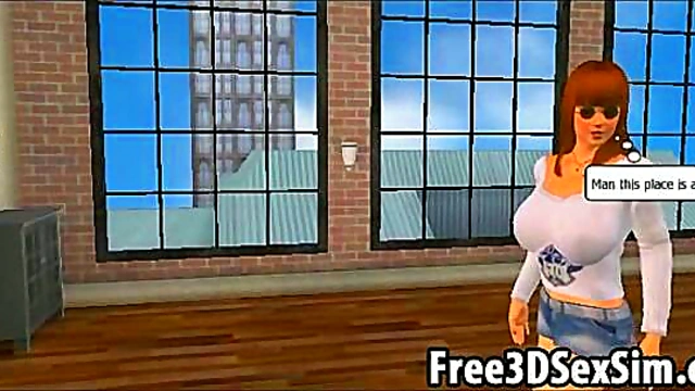 Busty 3D Cartoon Babe Rides Hard Cock For Intense Hardcore Action
