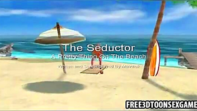 Sexy 3D Cartoon Stripper Babe Shows Off Big Tits & Seductive Moves