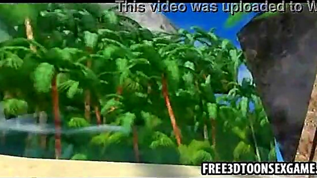 Sexy 3D Cartoon Stripper Babe Shows Off Big Tits & Seductive Moves