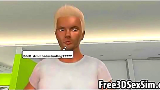 Blonde 3D Cartoon Hottie Craves Big Dick for Yummy Softcore Fun