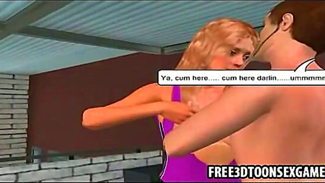 Blonde 3D Cartoon Slut With Big Tits Fucks Hardcore For Anime Fun