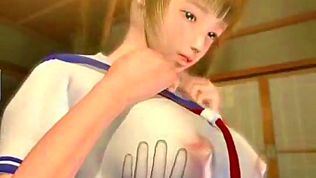 Busty Anime Cutie Enjoys Blowjob With Perky Tits And Sexy Boobs