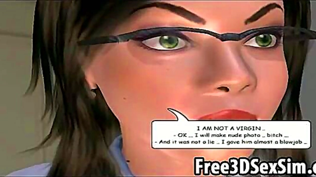 Two Sexy 3D Cartoon Babes Share Stud's Hard Dick In Wild Group Action