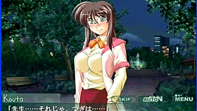 Horny Professor Cherry Seduces Student In Erotic Hentai Eroge Scene