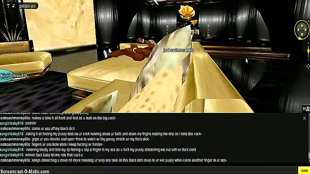 Asian Gold Bedroom – 3D Anime Couple Enjoy Steamy Game Session