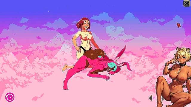 Japanese Cloud Meadow Sex Game Party Turns Erotic With Hot Hentai Action