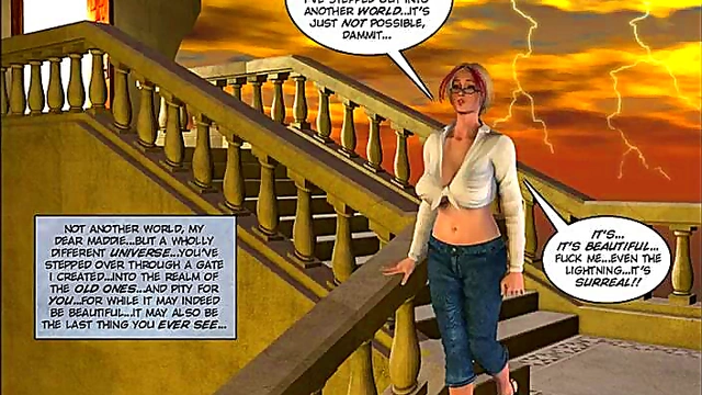 Mysterious MILF With Big Tits Seduces in 3D Anime Cartoon Adventure