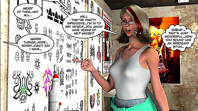 Mysterious MILF With Big Tits Seduces in 3D Anime Cartoon Adventure