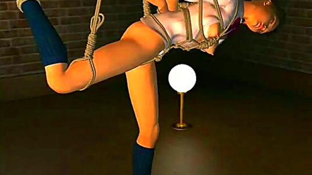 Bound Anime Chick Gets Hardcore Hentai Action With Cartoony Passion