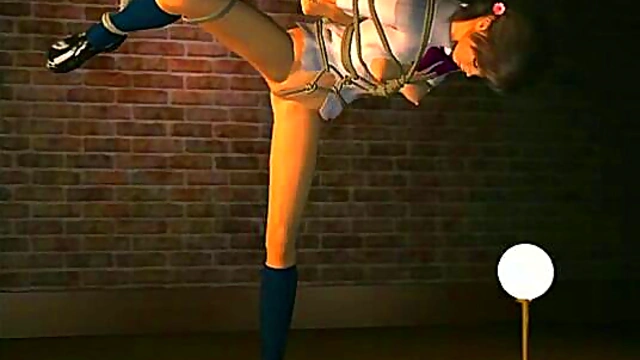 Bound Anime Chick Gets Hardcore Hentai Action With Cartoony Passion