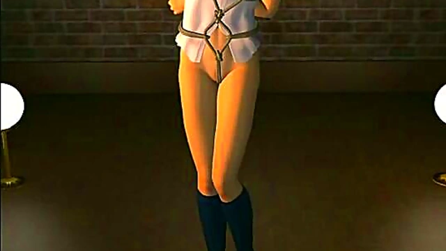 Bound Anime Chick Gets Hardcore Hentai Action With Cartoony Passion