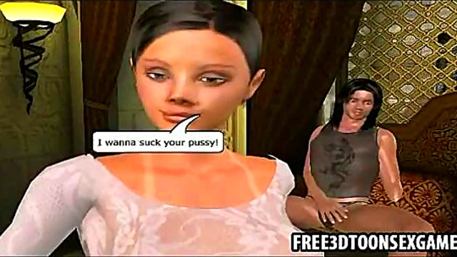 Exotic 3D Cartoon Babes Undress for Hot Lesbian Threesome Action