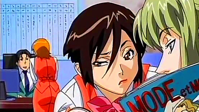 Office Seduction – Anime Secretary Tempts Boss With Lacy Lingerie