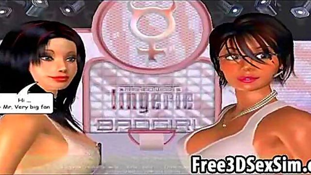 Steamy 3D Cartoon Hotties Seduce in Sexy Softcore Anime Action