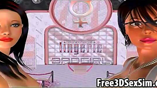Steamy 3D Cartoon Hotties Seduce in Sexy Softcore Anime Action