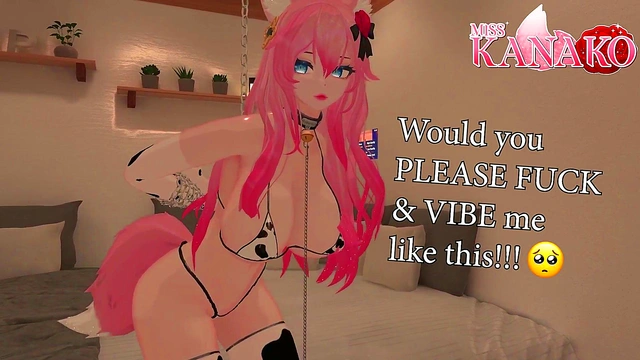 Chained Up Catgirl Gets Fucked Hard and Squirts Intensely in New Year Treat!