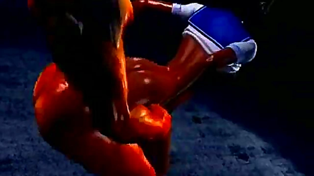 Muscle-Cocked Ramming Of Busty Ebony Hottie In Hardcore Hentai Anime Action