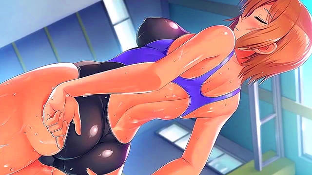 Japanese Hentai Swim Instructor Gives Intense Blowjob & Hardcore Action