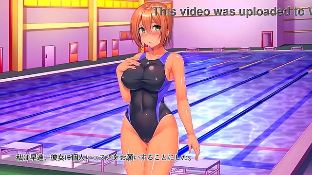 Japanese Hentai Swim Instructor Gives Intense Blowjob & Hardcore Action