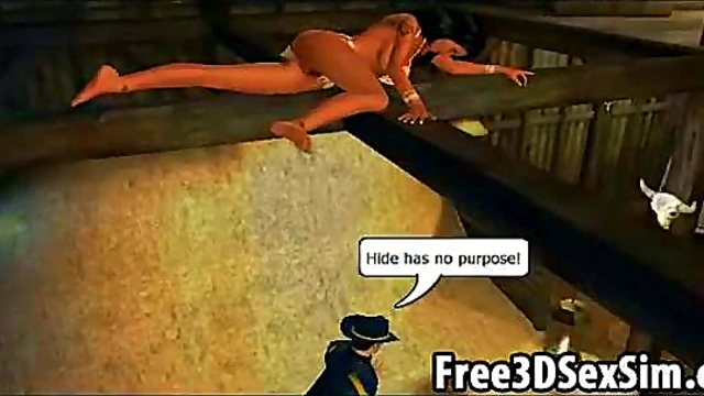 Sexy 3D Indian Cartoon Hottie Gets Felt Up Hardcore