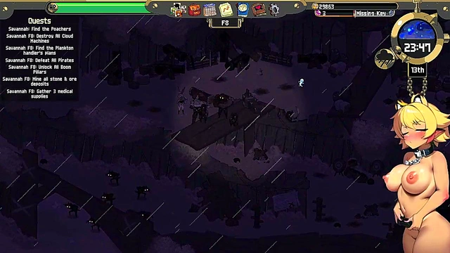 Naughty Girls Punished by Hero in Cloud Meadow Hentai Game Play