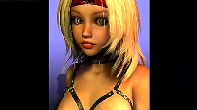 3D Virtual French Maid Teases With Lingerie & Big Tits Blowjob Fetish