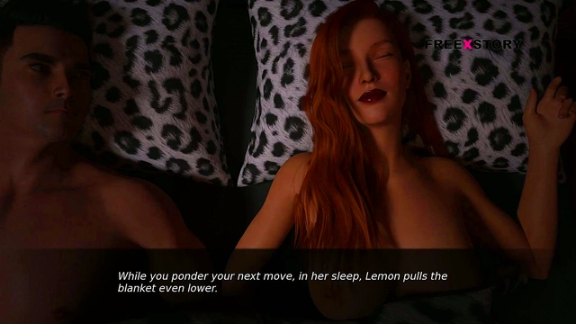 Lemon Seduces John in Bed for Steamy 3D Anime Game Fun