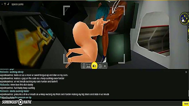 3D Hentai Game Porn – Sexy IMVU Couple Fucks In Space Room