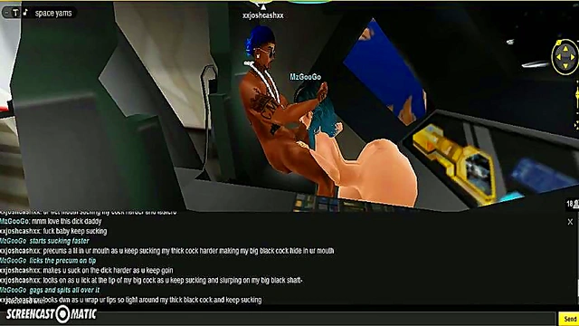 3D Hentai Game Porn – Sexy IMVU Couple Fucks In Space Room