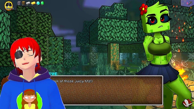 Golden Bikini Fun – Anime Parody Couple Gets Fabulous Aura In Hornycraft Adventure