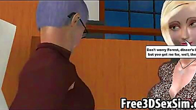 Blonde 3D Cartoon Hottie Dirty Talks While Seductively Teasing You Softly