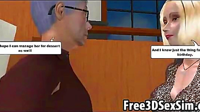 Blonde 3D Cartoon Hottie Dirty Talks While Seductively Teasing You Softly