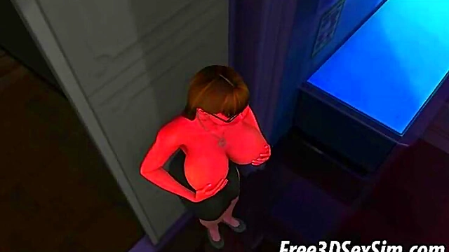 Busty 3D Anime Brunette Babe Gets Fucked Hard With Big Tits