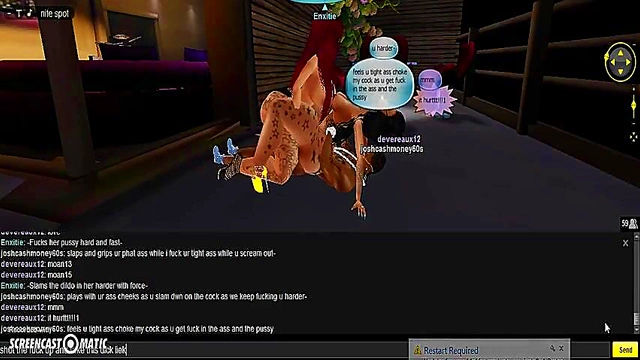 Horny Enxitie Gets Gangbanged By Multiple Cocks In 3D IMVU Anime Action