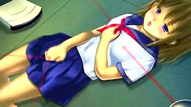 Petite Anime Cutie Enjoys Hardcore Fucking Machines With Busty Tits