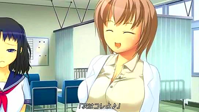 Petite Anime Cutie Enjoys Hardcore Fucking Machines With Busty Tits