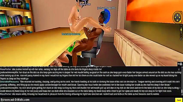 Rose Engages in Steamy 3D Anime DP Threesome Adventure