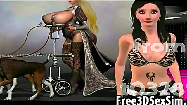 Foxy 3D Cartoon Newscaster Strips Off and Dances Seductively