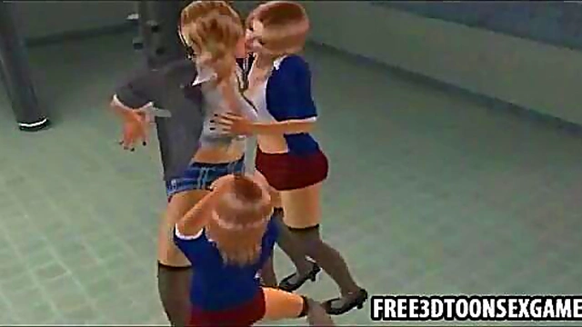 Teen Cartoon Babes Enjoy Hardcore Fun Together In Steamy Anime Adventure