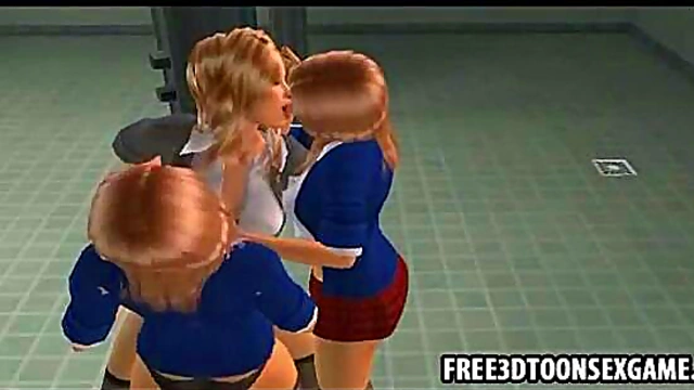 Teen Cartoon Babes Enjoy Hardcore Fun Together In Steamy Anime Adventure