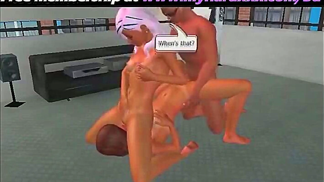 Horny Anime Chick Invites Buddies for Wild Group Sex Session